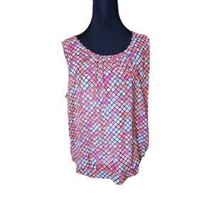 Worthington Pink and Orange Tank Top L